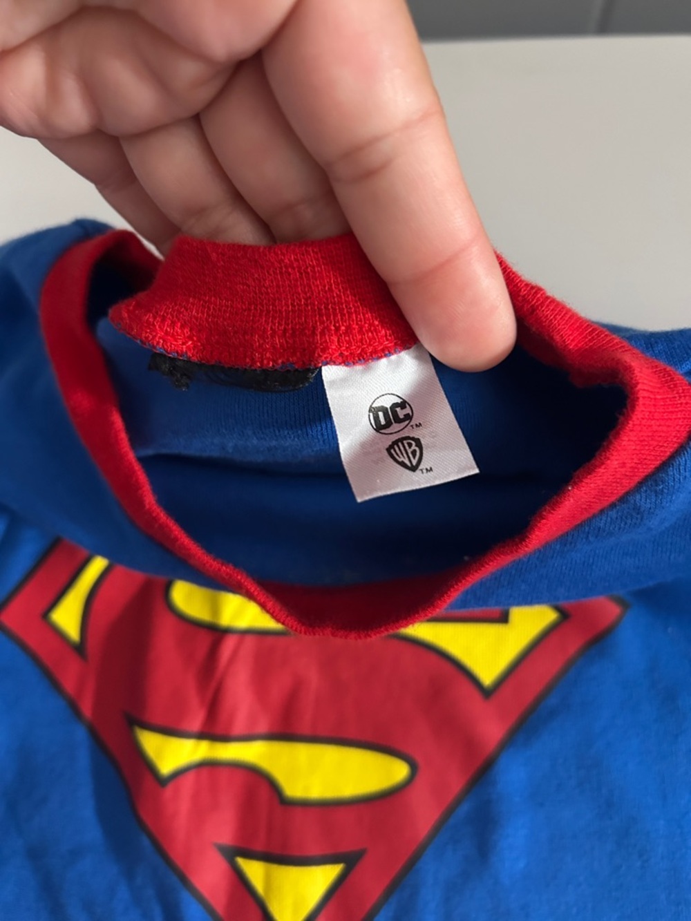 H&M DC Superman Long Sleeve + Pants Pajamas Size 8 - Picture 2 of 13